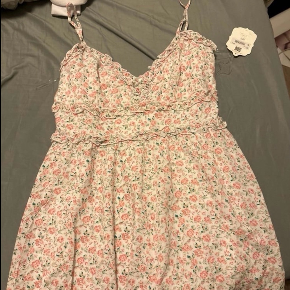 Altar'd State Pink and White Floral Dress